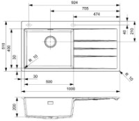Chiuvetă de bucătărie Reginox Breda 10 Left Caffe Silvery imaginea #2 — magazin online Desire.md