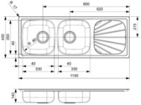 Chiuvetă de bucătărie Reginox Beta 30 BAP KGKG-CC imaginea #2 — magazin online Desire.md