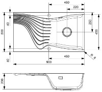 Chiuvetă de bucătărie Reginox Lyon 900 Pure Black imaginea #2 — magazin online Desire.md