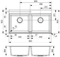 Chiuvetă de bucătărie Reginox Paris 20 Pure White imaginea #2 — magazin online Desire.md