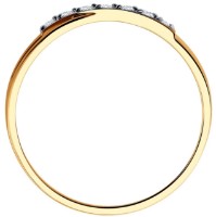 Inel Sokolov din aur roșu cu zirconiu cubic 16.5 (19013) imaginea #2 — magazin online Desire.md