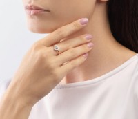 Inel Sokolov din aur roșu cu zirconiu cubic 16.5 (19016) imaginea #2 — magazin online Desire.md