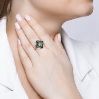 Кольцо Sokolov из серебра с кварцем и цирконием 17 (92011347) фото №4 — интернет-магазин Desire.md