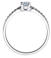 Кольцо Sokolov из серебра с цирконами 17 (94-110-01573-1) фото №2 — интернет-магазин Desire.md