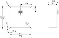 Кухонная мойка Reginox New York 40x40 Slim фото №2 — интернет-магазин Desire.md
