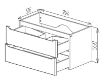 Шкаф под умывальник Bayro Bergamo 1000 (115289) фото №2 — интернет-магазин Desire.md