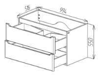 Dulap pentru lavoar Bayro Bergamo 1000 (115290) imaginea #4 — magazin online Desire.md