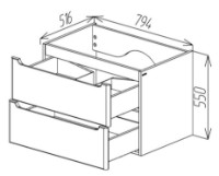 Dulap pentru lavoar Bayro Bergamo 800 (115292) imaginea #4 — magazin online Desire.md