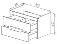 Dulap pentru lavoar Bayro Etna Eden F1 860 (117519) imaginea #6 — magazin online Desire.md