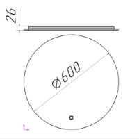 Зеркало для ванной Bayro Moon 600x600 Led Touch (115275) фото №2 — интернет-магазин Desire.md