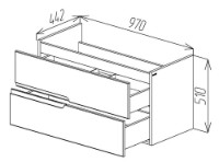 Dulap pentru lavoar Bayro Sorento Soft 1000 (115303) imaginea #4 — magazin online Desire.md