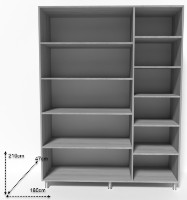 Шкаф Smartex N9 180x47x210cm Белый/Дуб Светлый фото №2 — интернет-магазин Desire.md