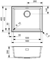 Кухонная мойка Reginox Paris 50 Pure Black фото №3 — интернет-магазин Desire.md