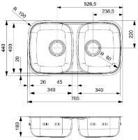 Chiuvetă de bucătărie Reginox Princess 80 (L) imaginea #2 — magazin online Desire.md