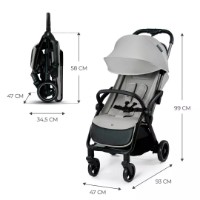 Коляска Kinderkraft Apino Dove Grey (KSAPIN00GRY0000) фото №3 — интернет-магазин Desire.md