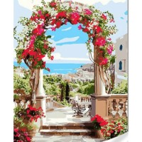 Картина по номерам Strateg Арка из цветов (SS1100)