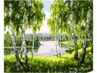 Картина по номерам Strateg Березовый рай (SS1096)