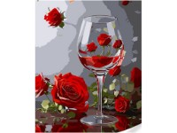 Tablou pe numere Strateg Бокал в розах (GS1622) imaginea #2 — magazin online Desire.md