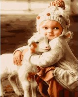 Tablou pe numere Strateg Девочка и козленок (GS974)