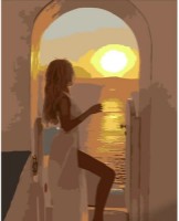 Tablou pe numere Strateg Закат в Греции (DY381)