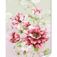 Картина по номерам Strateg Куст пионов (SS1099)