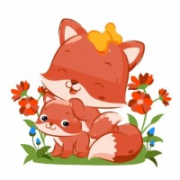 Tablou pe numere Strateg Лиса с лисенком (ES0850) imaginea #1 — magazin online Desire.md