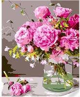 Tablou pe numere Strateg Пионы в уютном интерьере (SS1053) imaginea #1 — magazin online Desire.md