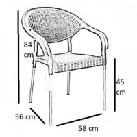Fotoliu Florya Garden Rattan-fotoliu Beige imaginea #2 — magazin online Desire.md