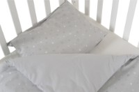 Lenjerie de pat pentru copii Hugzzz Nook Grey Stars 3pcs imaginea #2 — magazin online Desire.md