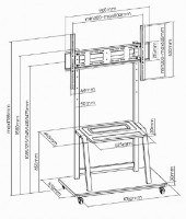 Напольная стойка для ТВ Gembird TVS-100F-01 фото №4 — интернет-магазин Desire.md