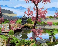 Картина по номерам Strateg Японский сад (SS1087)