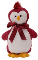 Jucărie de pluș Ponti Hand Made Penguin 33cm Bordo