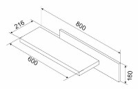 Raft de perete Ambianta Duet 0.6m Bardolino-Gri imaginea #2 — magazin online Desire.md