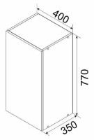 Raft de perete Ambianta Palermo suspendat 0.4m Alb Bardolino imaginea #2 — magazin online Desire.md