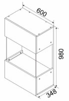 Навесная полка Ambianta Palermo suspendat sticla 0.6m Alb Bardolino фото №2 — интернет-магазин Desire.md