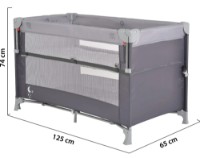 Pătuț pliabil Moni Next Level Grey imaginea #5 — magazin online Desire.md