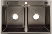 Кухонная мойка Art Flame Set Helga 76x50 Black