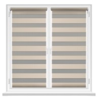 Рулонные шторы Msrolls Day Night 2244/5 Сappuccino/Gray 0.70x1.70m фото №1 — интернет-магазин Desire.md