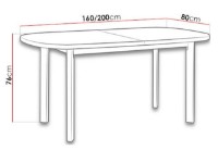 Masă pentru bucătărie Drewmix Wenus 1 P White imaginea #2 — magazin online Desire.md