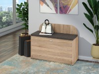 Обувница Пехотин Б-1 Дуб Сонома/Саванна Браун фото №3 — интернет-магазин Desire.md