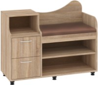 Обувница Пехотин Б-2 Дуб Сонома/Коричневый фото №1 — интернет-магазин Desire.md