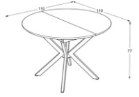 Masă pentru bucătărie Magnusplus Dobok 110/145 Yosun imaginea #2 — magazin online Desire.md