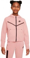 Hanorac pentru copii Nike G Nsw Tch Flc Wr Hoodie Pearl Pink/Black, s.L imaginea #3 — magazin online Desire.md
