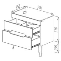Dulap pentru lavoar Bayro Etna Argo 800 (118785) imaginea #5 — magazin online Desire.md