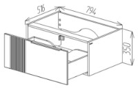 Dulap pentru lavoar Bayro Torino 800 (118406) imaginea #4 — magazin online Desire.md