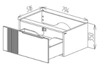 Dulap pentru lavoar Bayro Torino 800 (118407) imaginea #4 — magazin online Desire.md