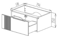 Dulap pentru lavoar Bayro Torino 800 (118408) imaginea #5 — magazin online Desire.md