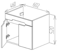 Dulap pentru lavoar Bayro Etna Duo Argo 600 (118766) imaginea #5 — magazin online Desire.md