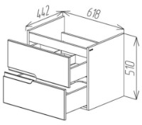Dulap pentru lavoar Bayro Sorento Soft 650 (115305) imaginea #4 — magazin online Desire.md