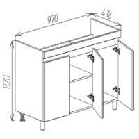 Шкаф под умывальник Bayro Trend Duo Soft 1000 (114569) фото №2 — интернет-магазин Desire.md